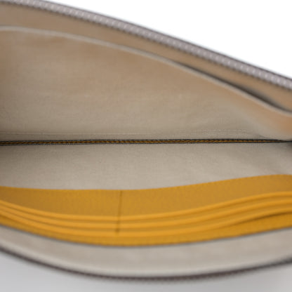 Gucci GG Supreme Monogram Neo Vintage Zip Wristlet Pouch Beige New Acero Crop 5 of 8