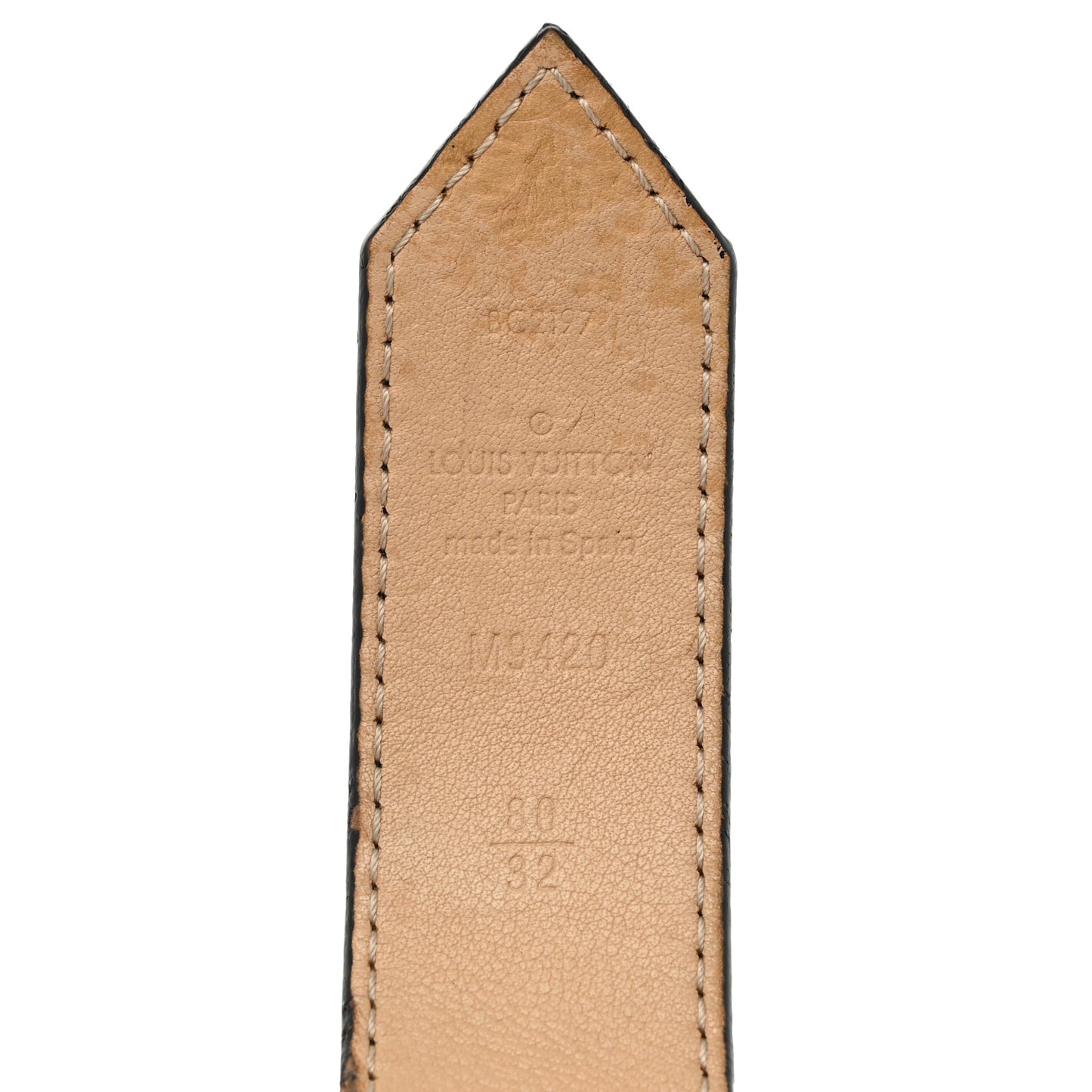 Calfskin 40mm LV Twist Belt Black