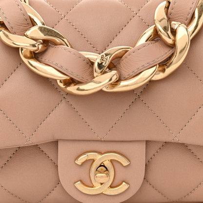 Chanel Lambskin Quilted Small CC Funky Town Flap Beige 8 of 10