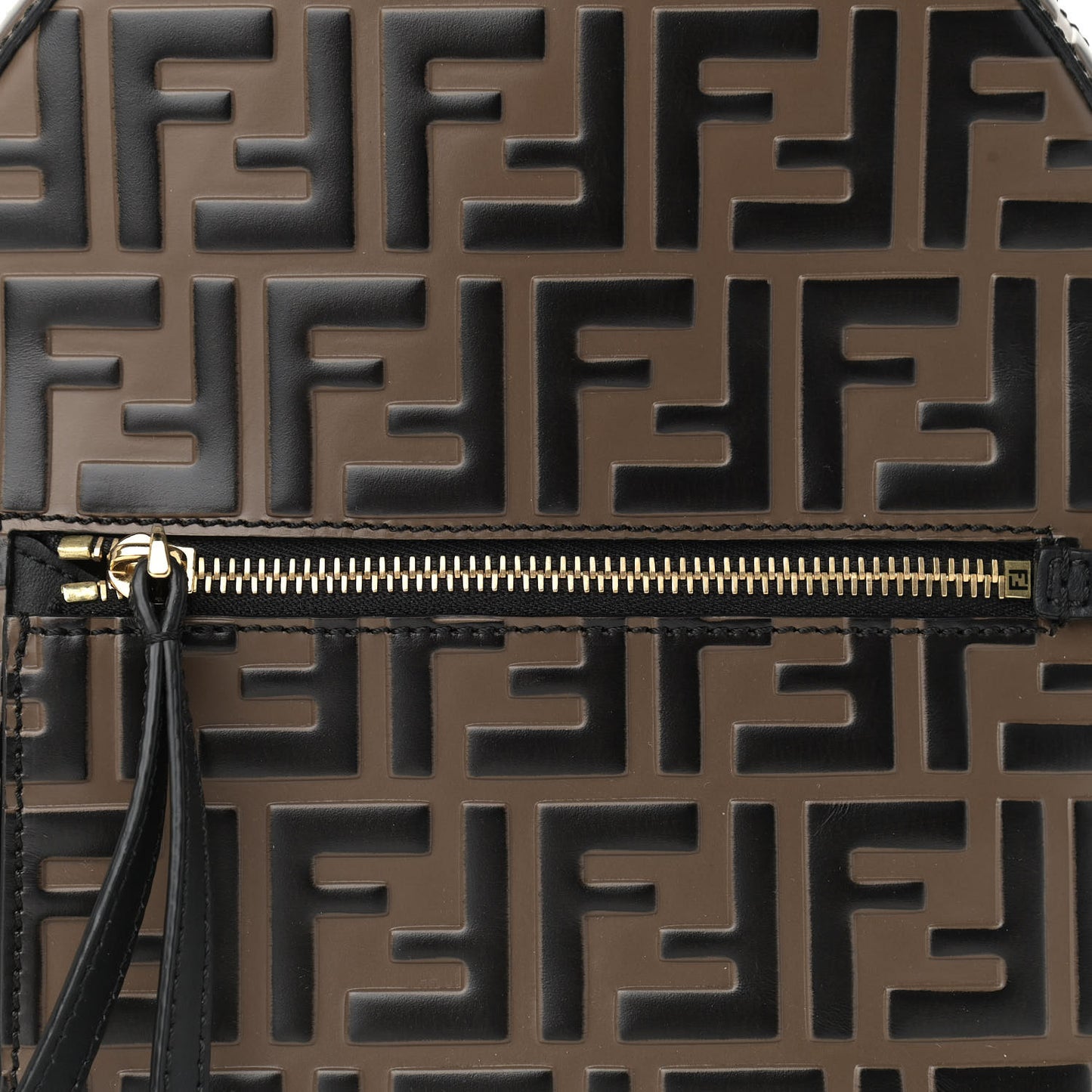 Vitello Bi-Color FF 1974 Embossed Mini Backpack Maya Black
