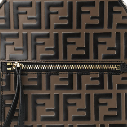 Fendi Vitello Bi-Color FF 1974 Embossed Mini Backpack Maya Black 8 of 10