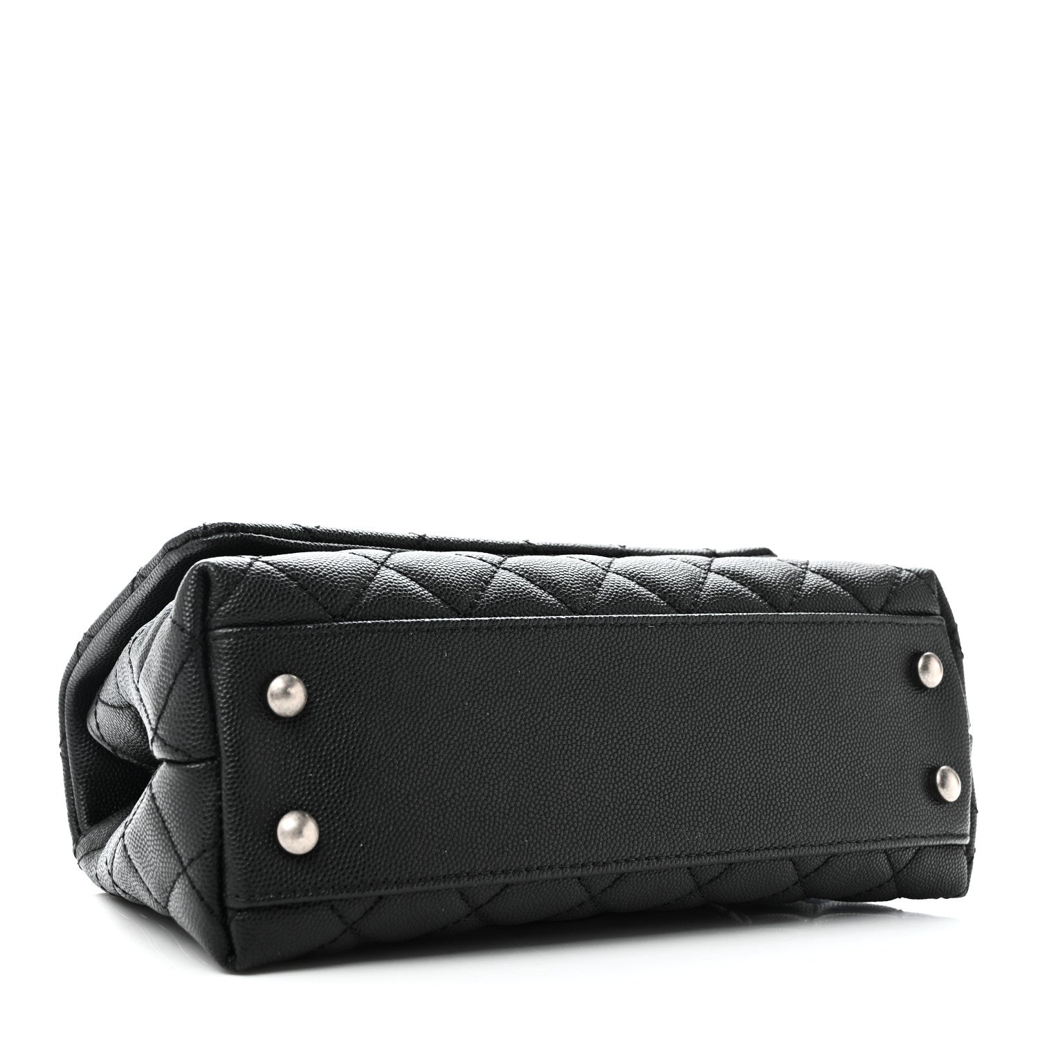 Chanel Caviar Lizard Embossed Quilted Mini Coco Handle Flap Black 4 of 11