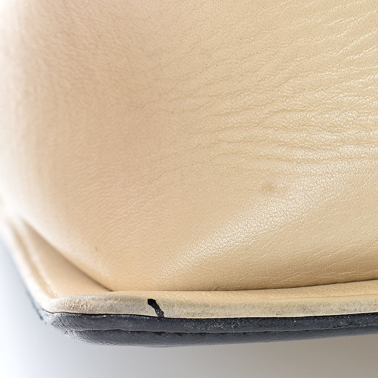 Lambskin Quilted Large Boy Flap Beige Black