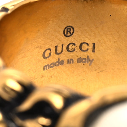 Gucci Metal Pearl Ring 19 Aged Gold 4 of 6