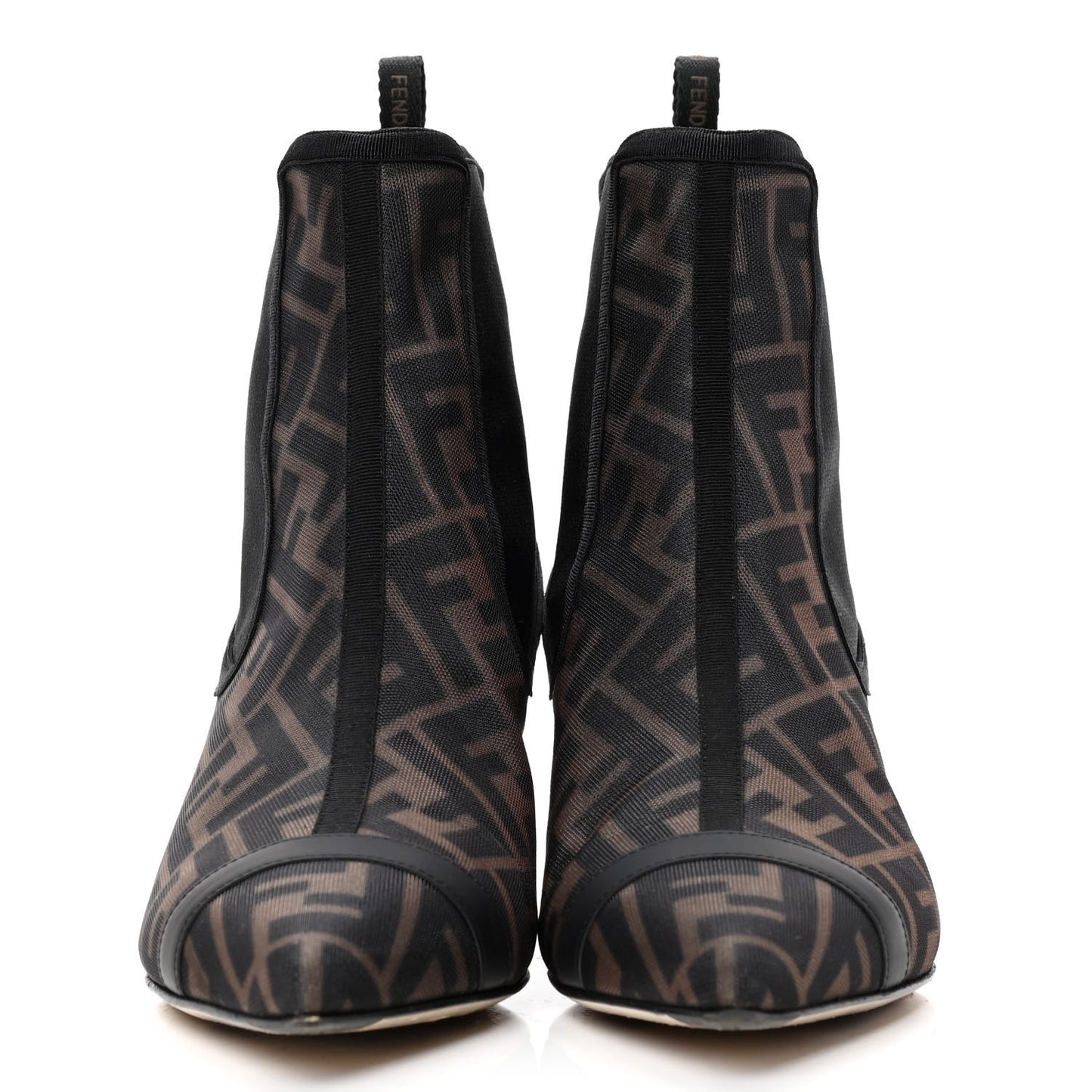 Mesh Tulle FF Colibri 55mm Ankle Booties 39 Tobacco Moro Black