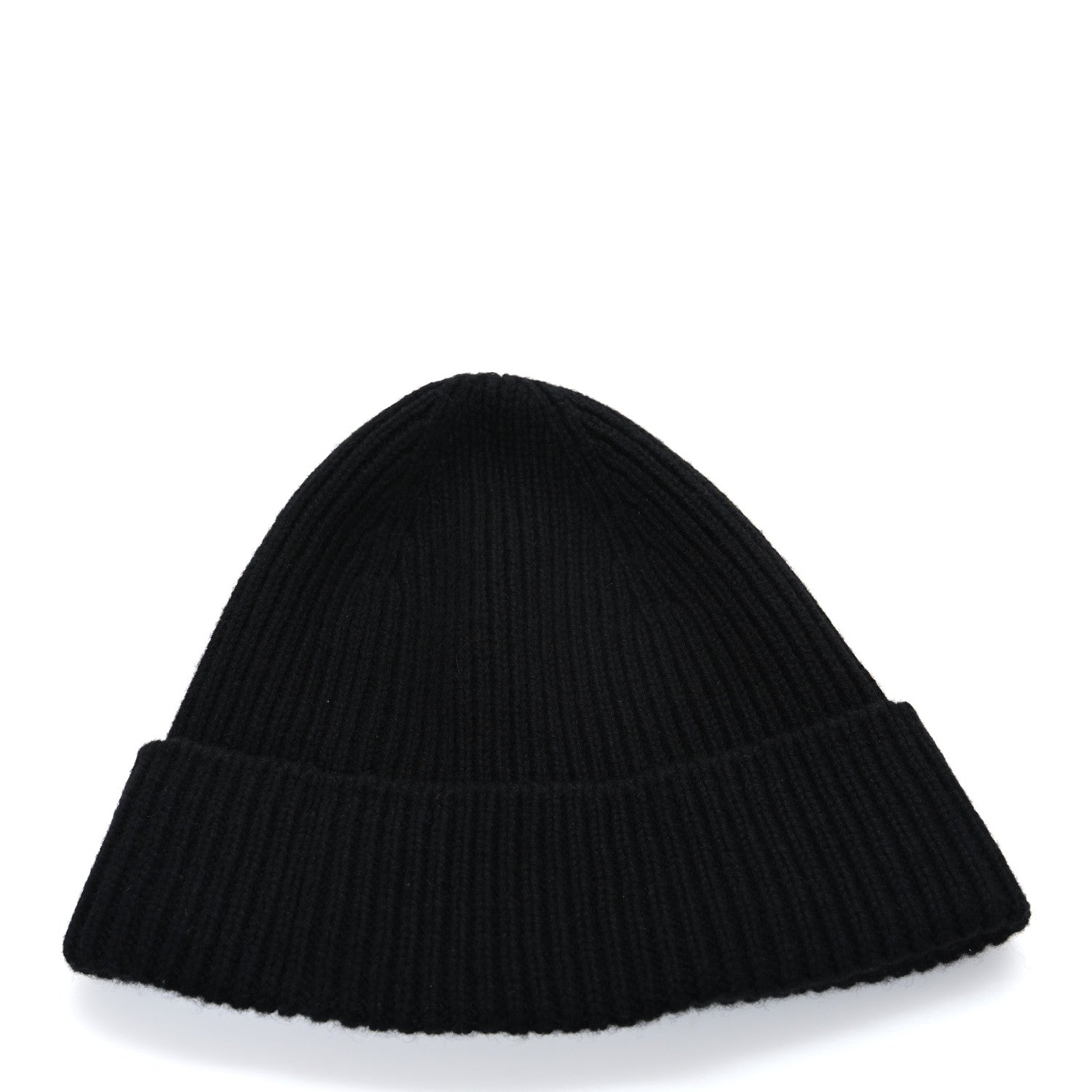 Burberry Cashmere Ribbed Beanie Hat Black 3 of 5