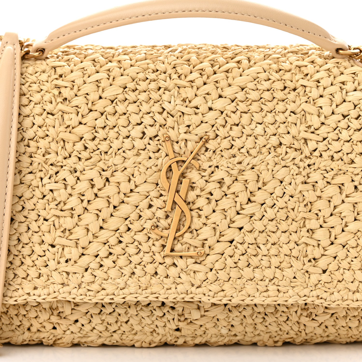Saint Laurent Raffia Monogram Medium Jamie Natural Avorio 8 of 12