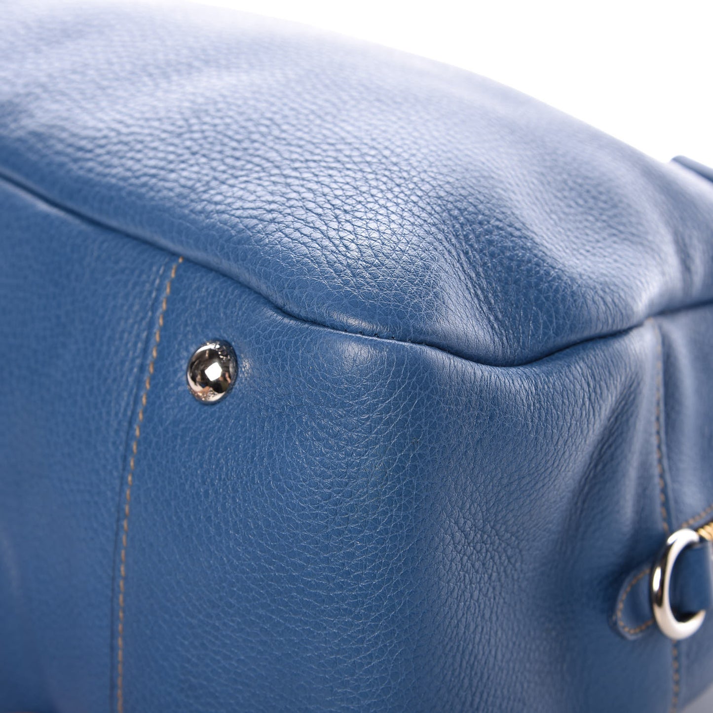 Vitello Daino Dome Satchel Cobalto