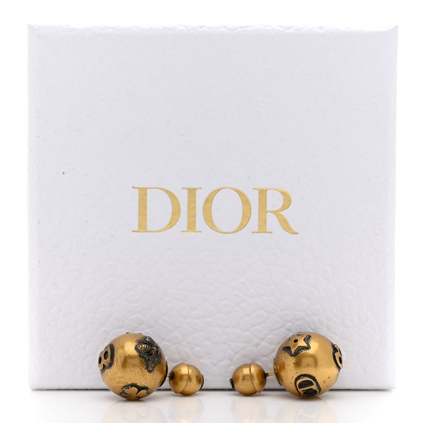 Metal Bee Mise En Dior Tribal Earrings Gold