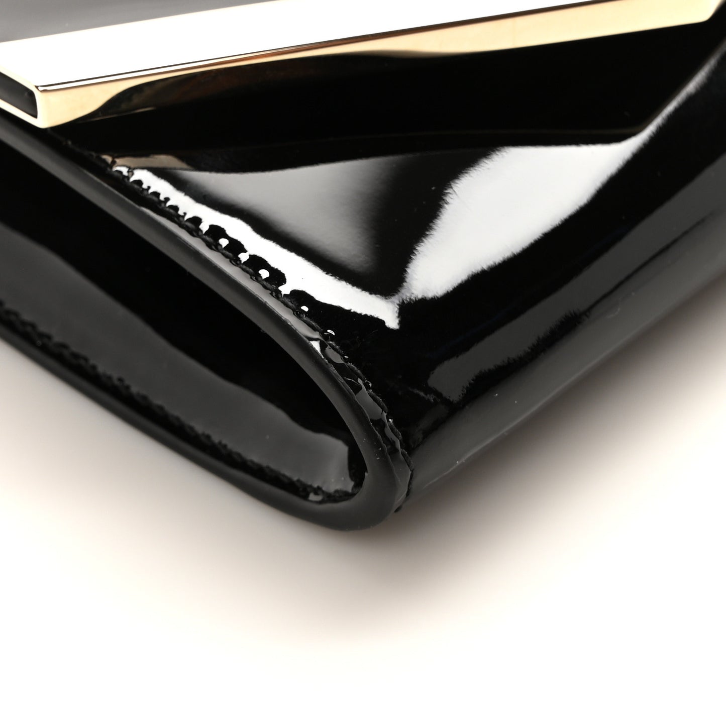 Patent Emmie Clutch Bag Black