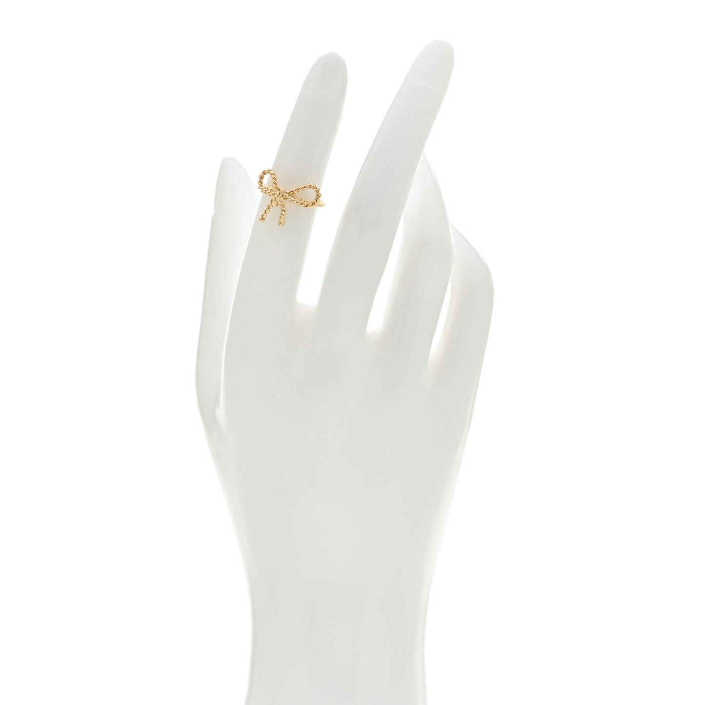 18K Yellow Gold Twist Bow Ring 47 4