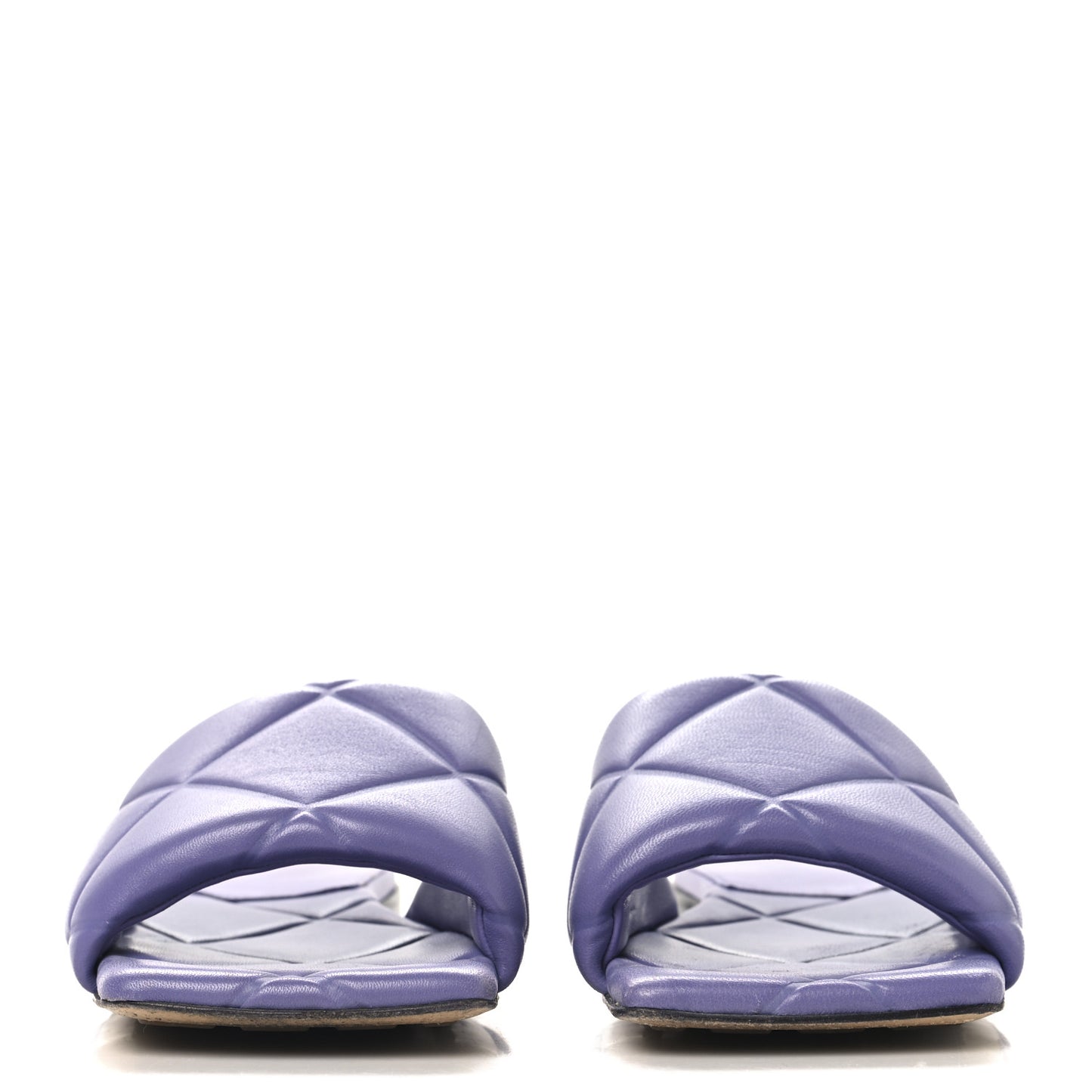 Nappa Maxi Intrecciato Lido Flat Sandals 37.5 Purple