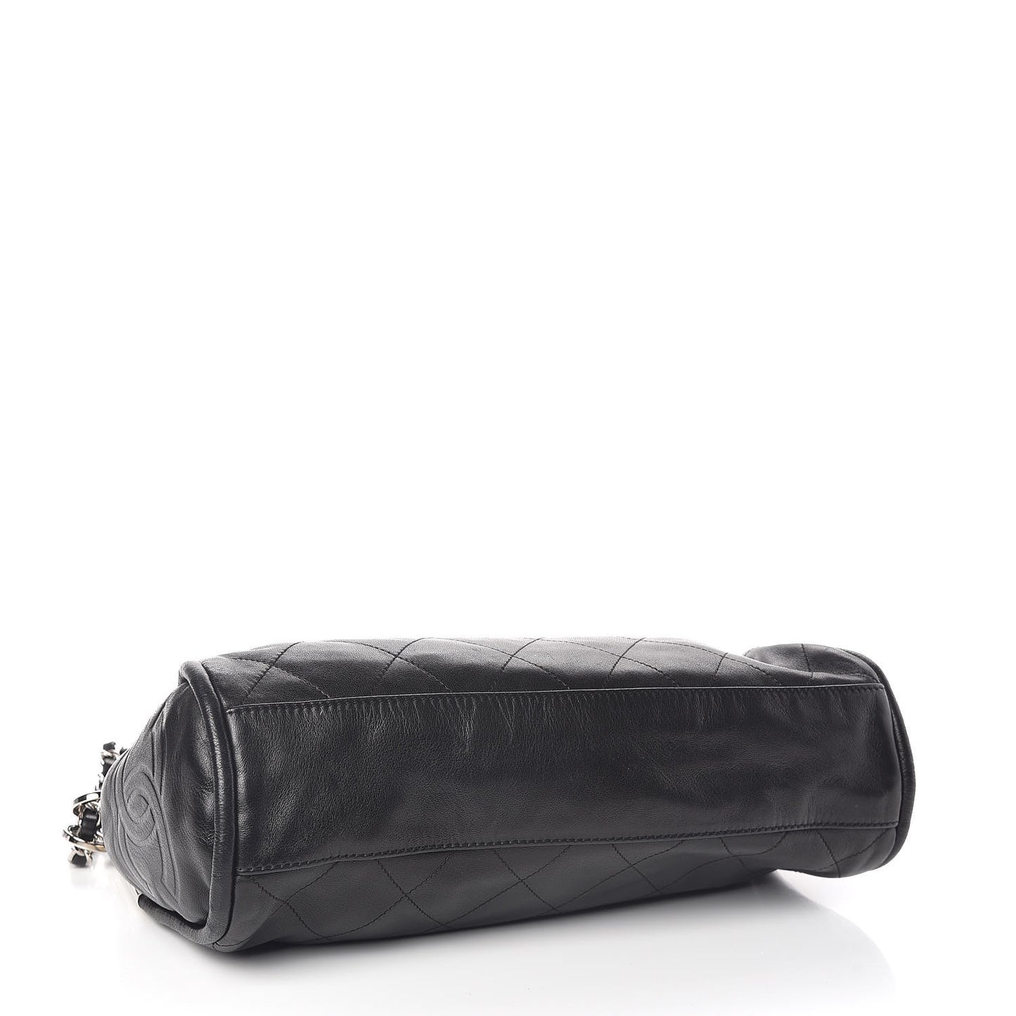 Lambskin Stitched Medium Ultimate Soft Tote Black