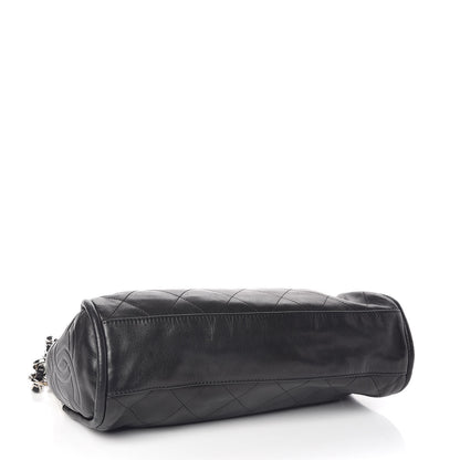 Chanel Lambskin Stitched Medium Ultimate Soft Tote Black 4 of 9