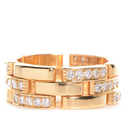 Cartier 18K Yellow Gold Diamond Maillon Panthere Ring 55 US 7.25 5 of 5