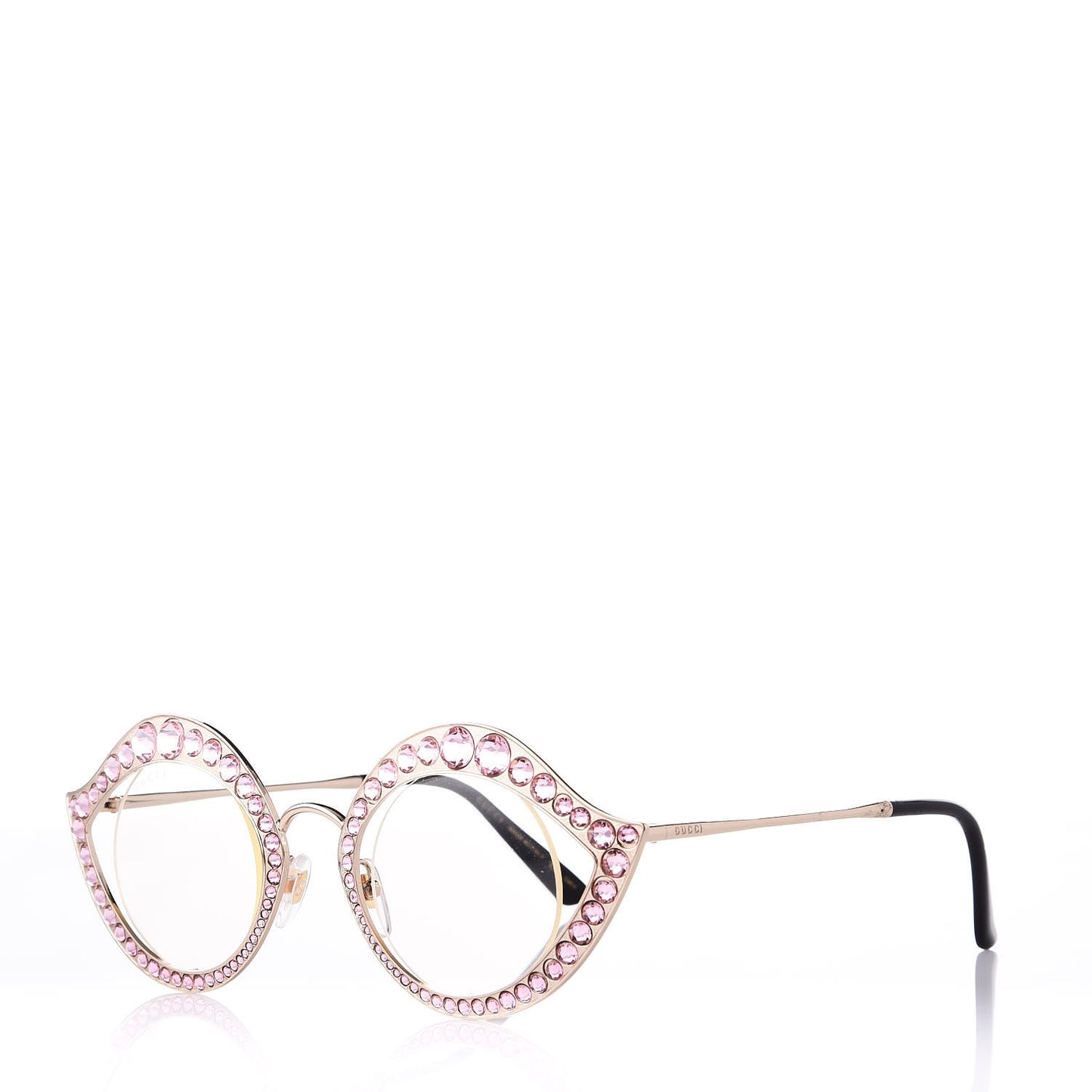 Metal Crystal Cat Eye Sunglasses GG0046/S Light Pink