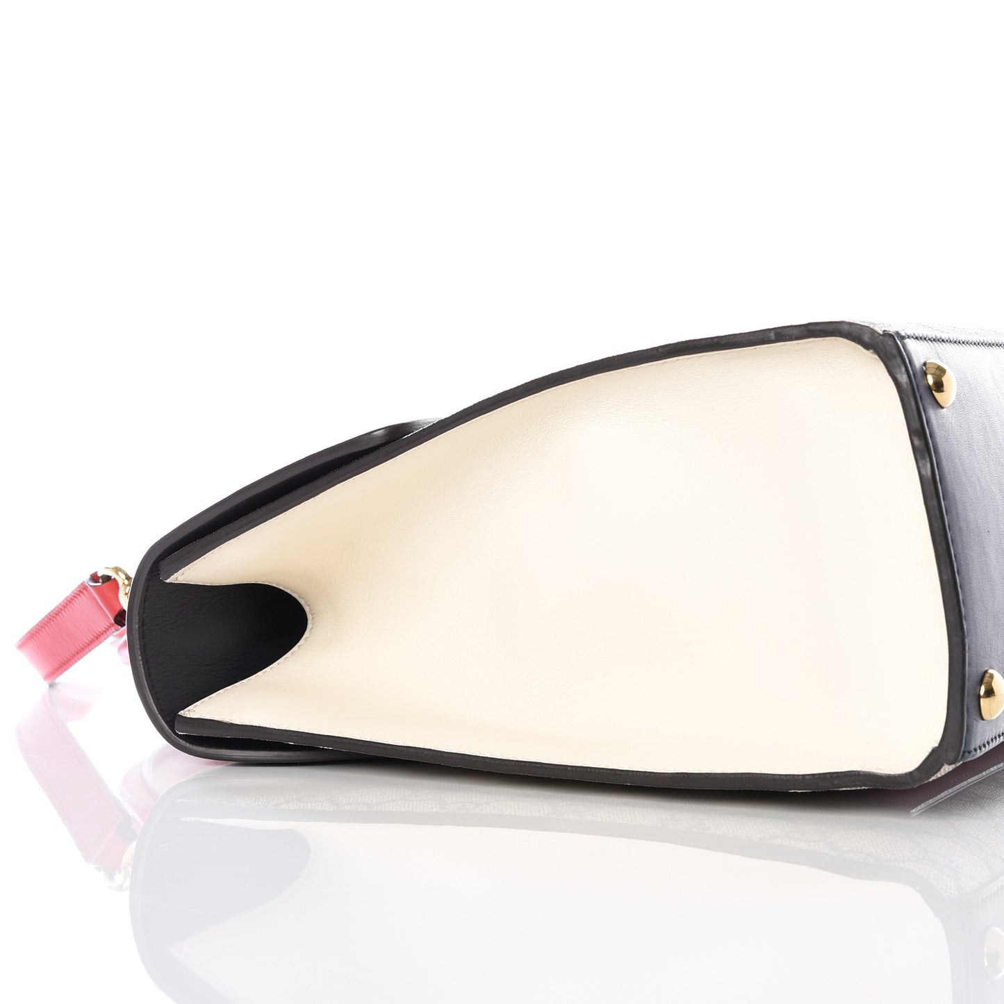 GG Supreme Monogram Calfskin Medium Padlock Top Handle Bag Beige Blue Mystic White Hibiscus Red
