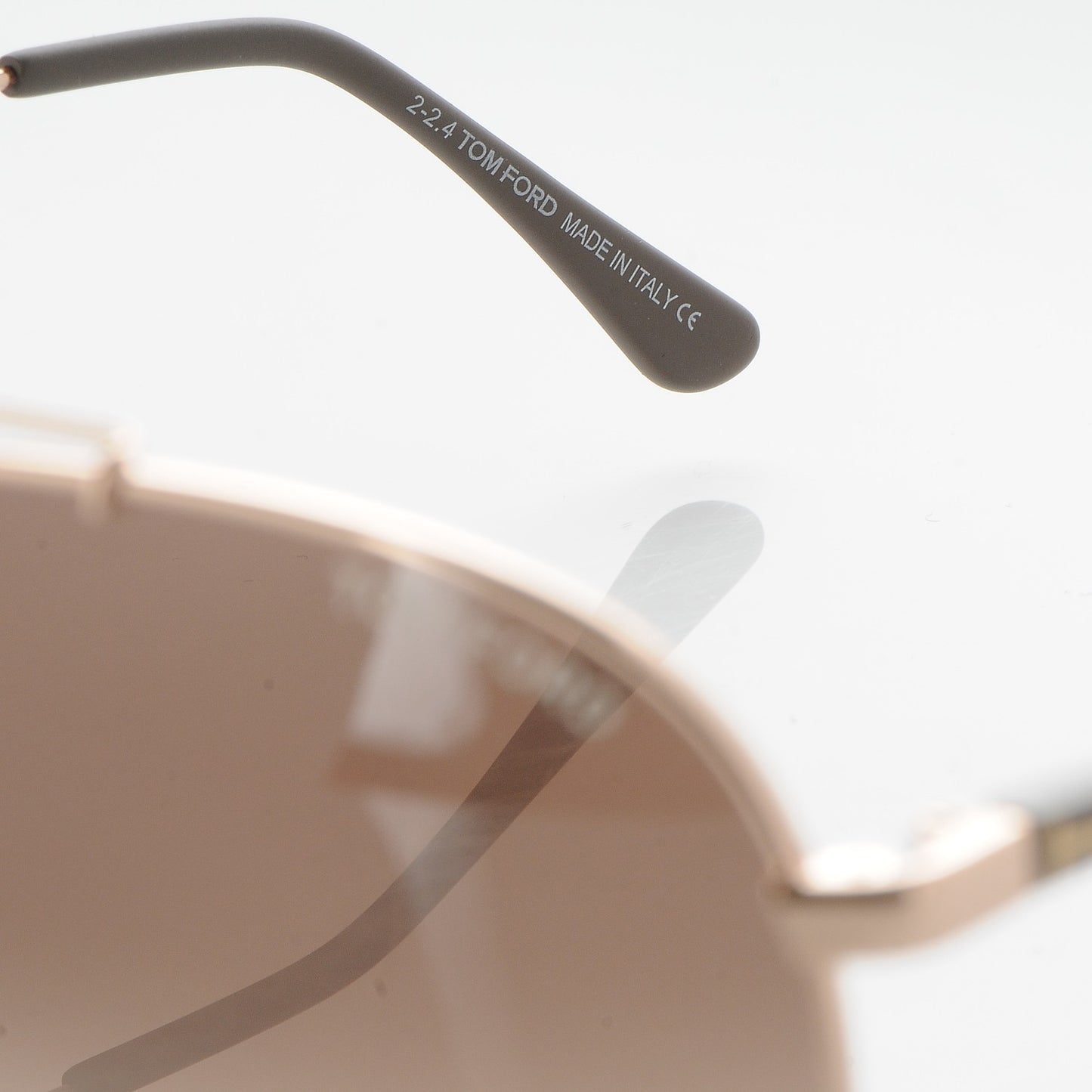 Rick Aviator Sunglasses TF378 Rose Gold Brown