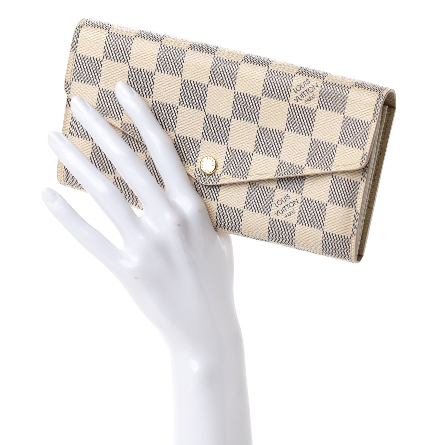 Louis Vuitton Damier Azur Sarah Wallet NM 2 of 7
