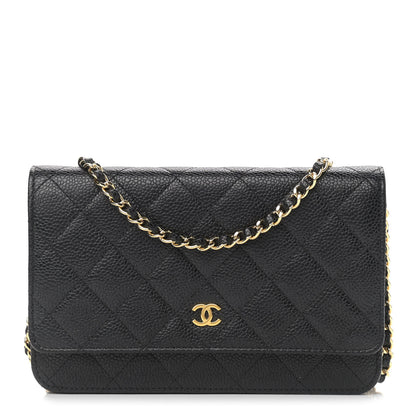 Chanel Caviar Quilted Wallet On Chain WOC Black 1 of 10