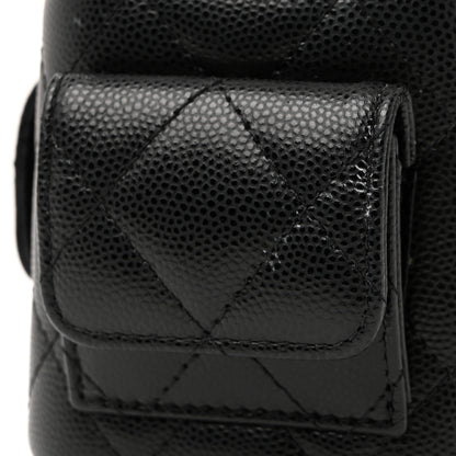 Chanel Caviar Quilted Polly Pocket East West Top Vanity With Chain Black 32 of 40
