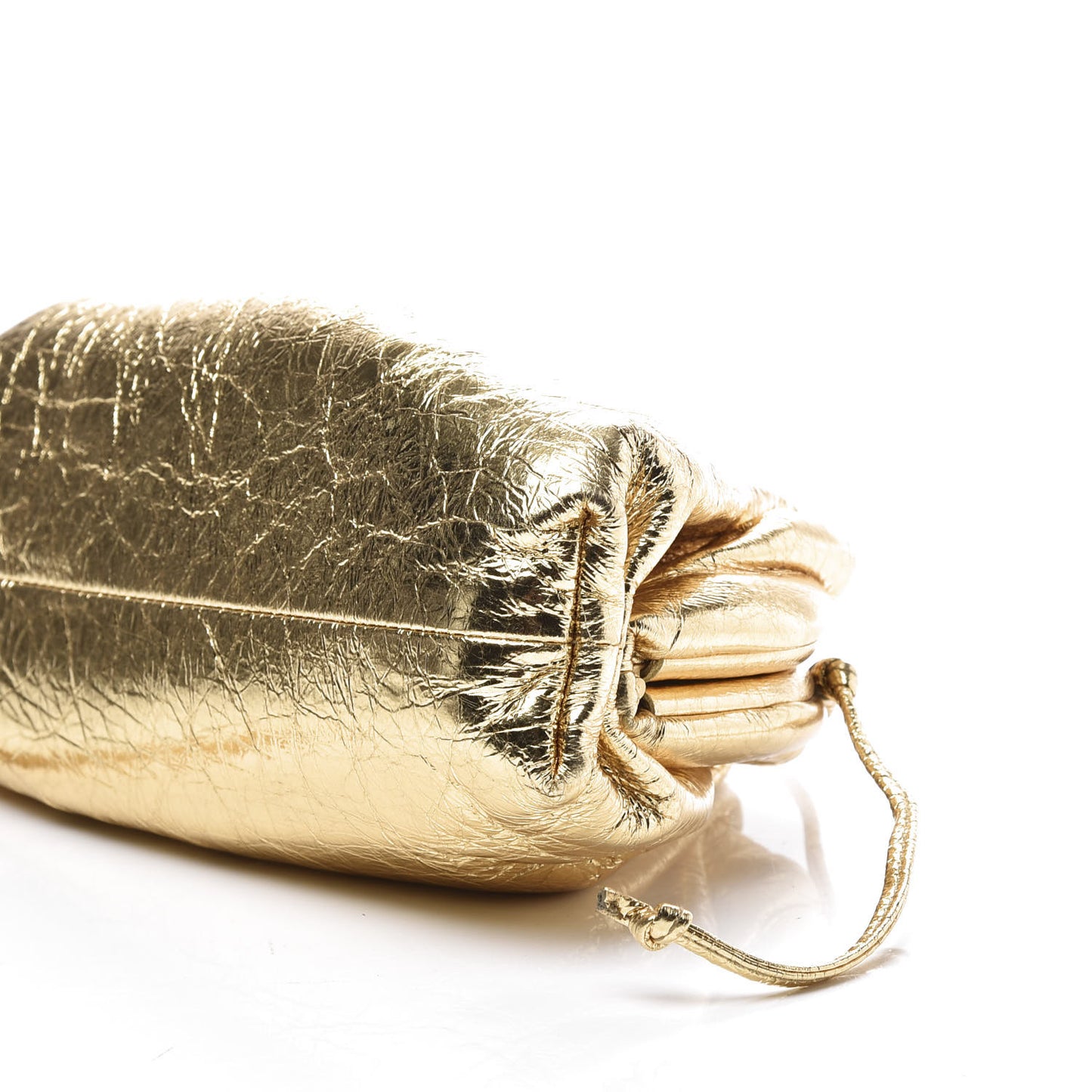 Metallic Crinkled Lambskin The Mini Pouch Oro