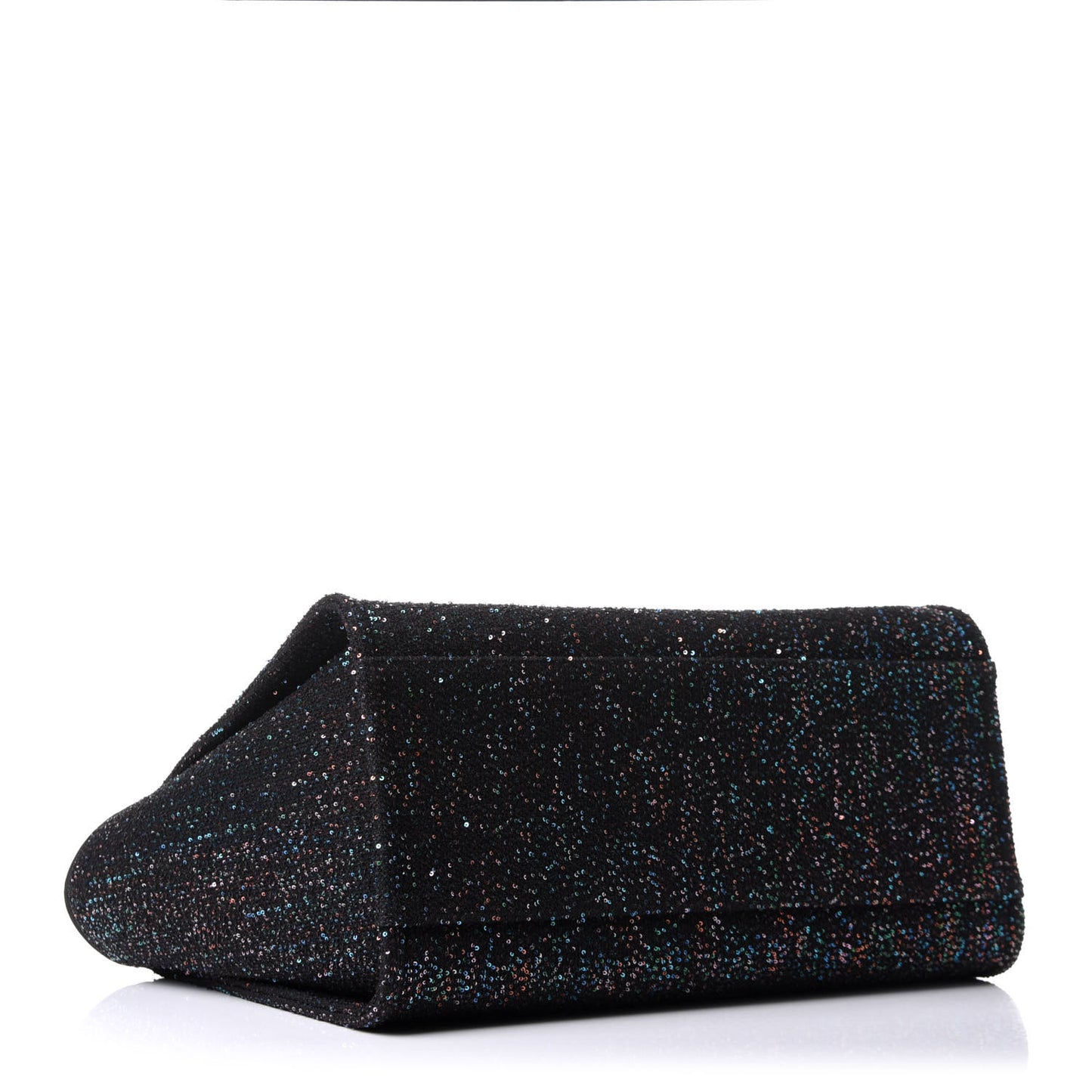 Calfskin Sequin Medium Deauville Tote Black