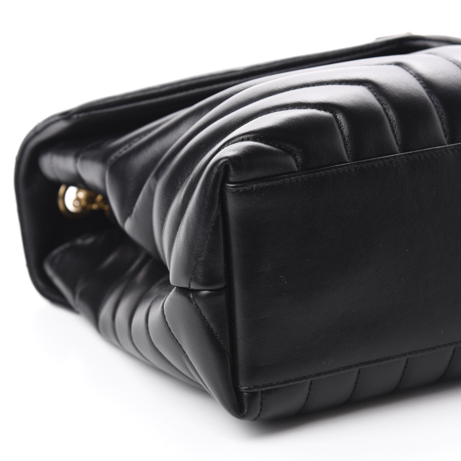Saint Laurent Calfskin Y Quilted Monogram Medium Loulou Chain Satchel Black 6 of 11