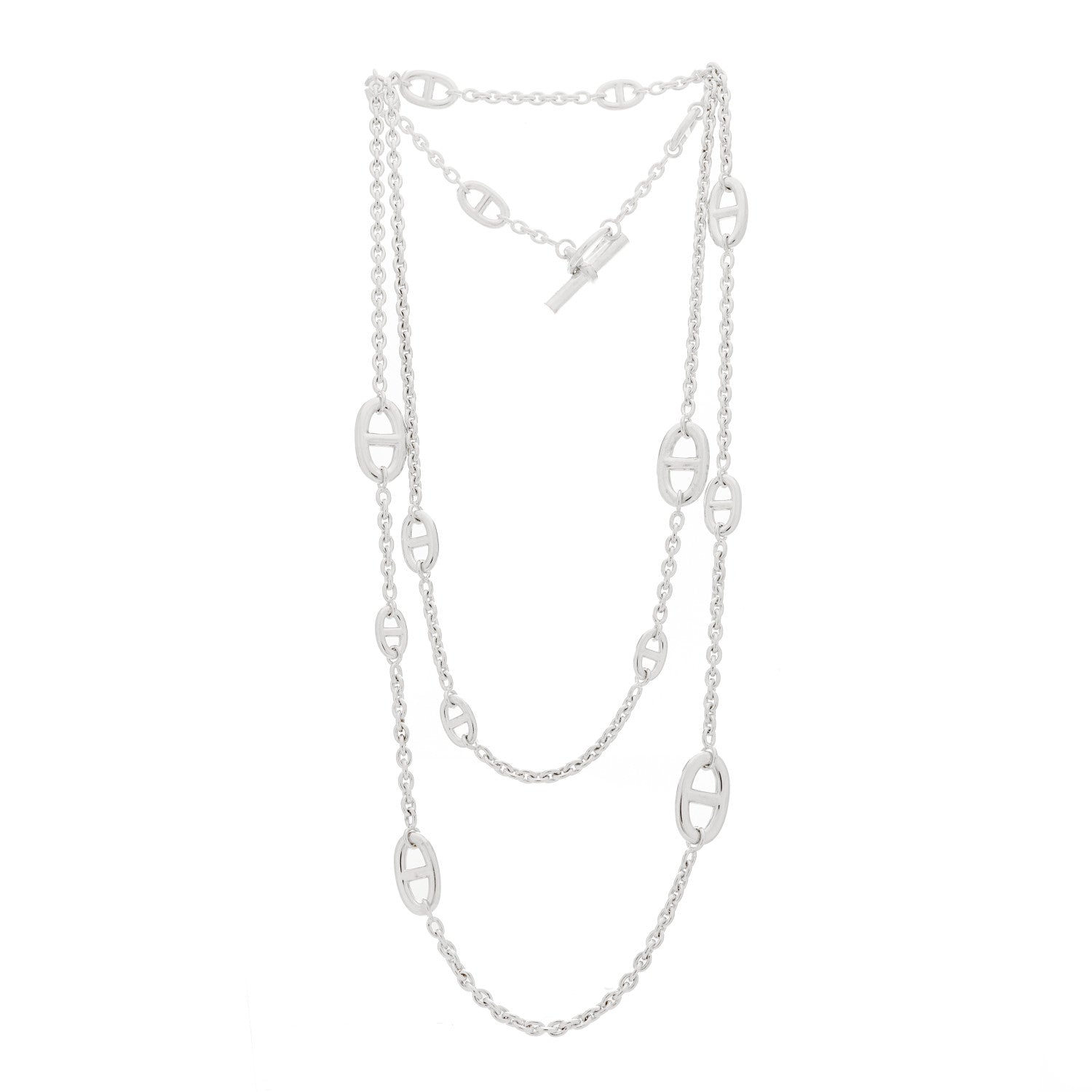 Hermes Sterling Silver Farandole Necklace 120 3 of 5