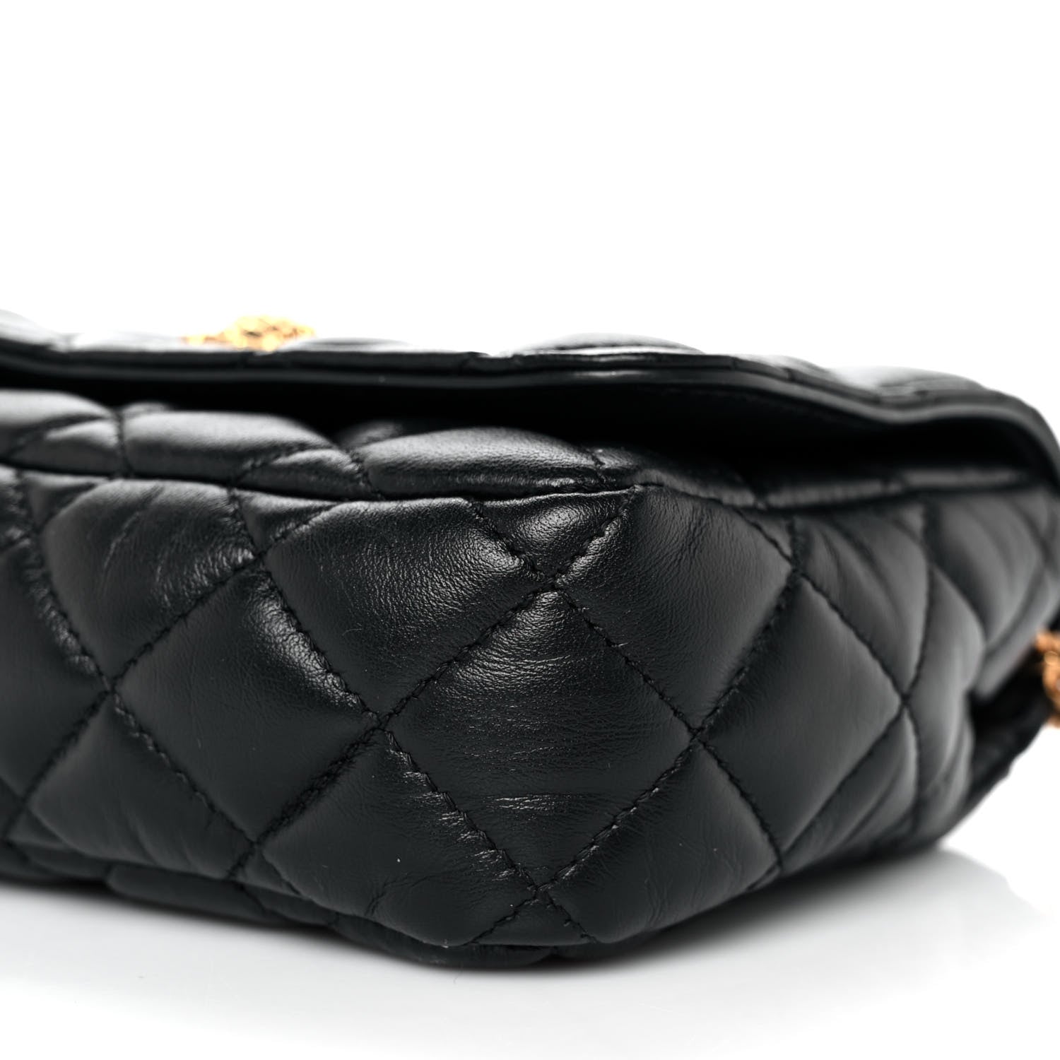Versace Nappa Quilted Small Medusa Chain Crossbody Black 9 of 9