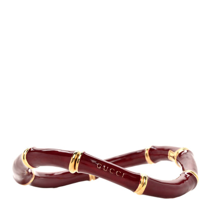 Gucci Metal Enamel Bamboo Choker Necklace Rosso Ancora 1 of 5