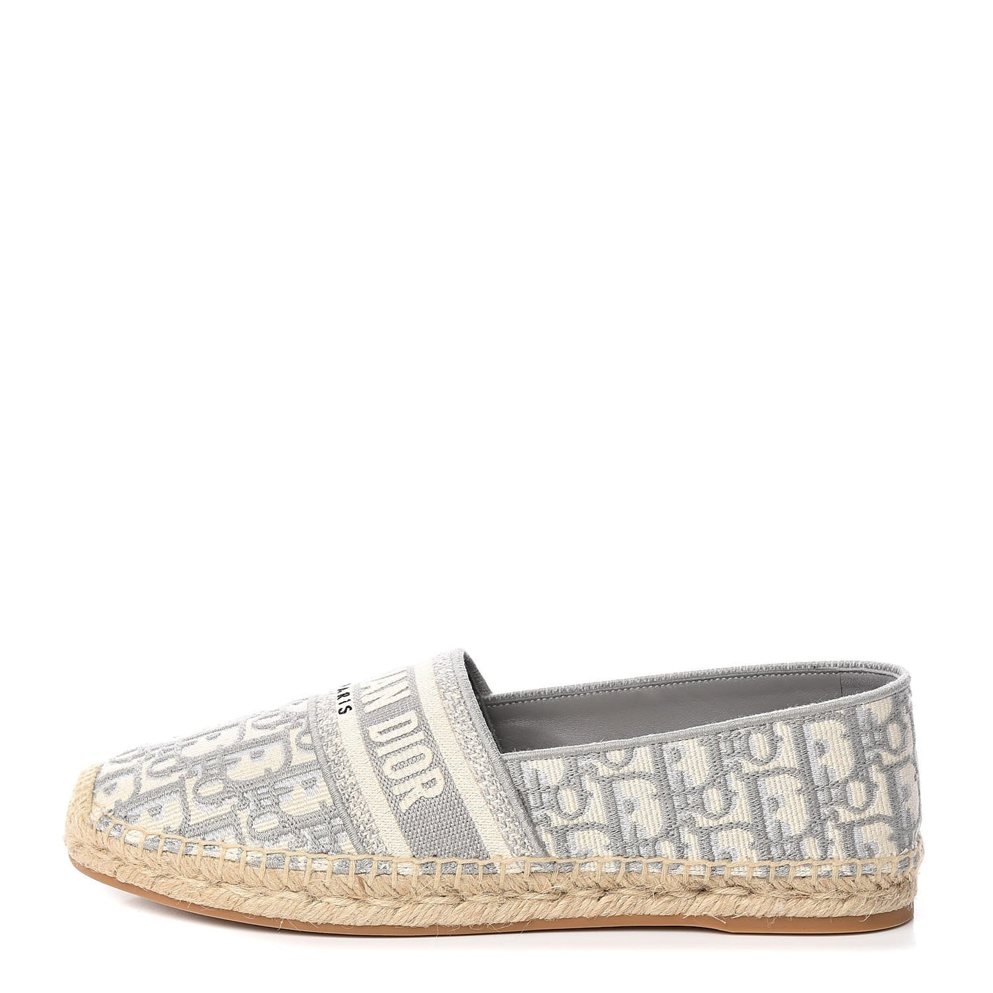 Oblique Embroidered Granville 15mm Espadrilles 41 Grey Stone