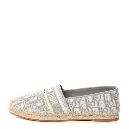 Christian Dior Oblique Embroidered Granville 15mm Espadrilles 41 Grey Stone 1 of 9