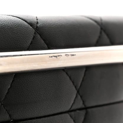 Chanel Quilted Lambskin Metal Bar Clutch Bag Black 11 of 11