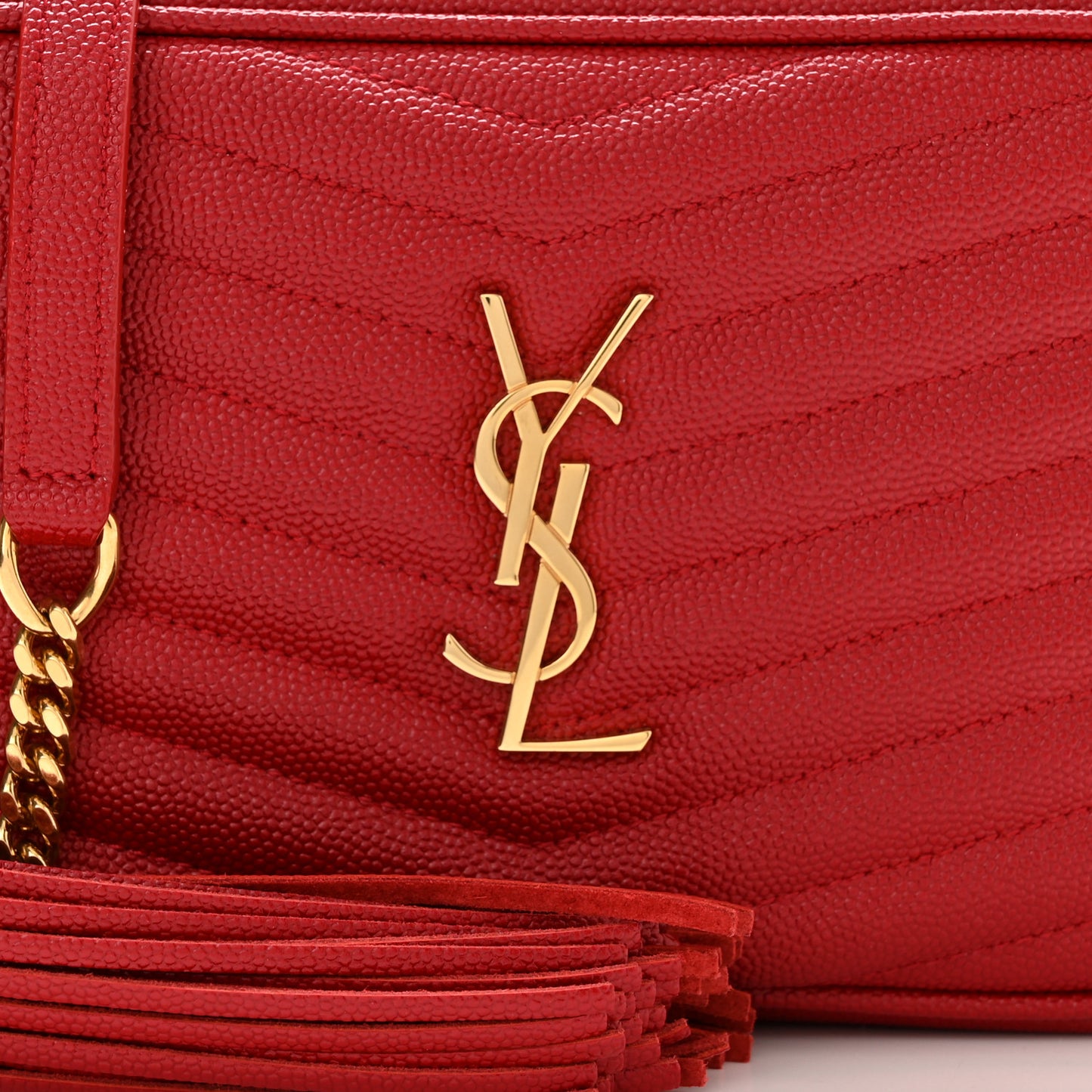 Grain De Poudre Matelasse Monogram Mini Lou Camera Bag Eros Red