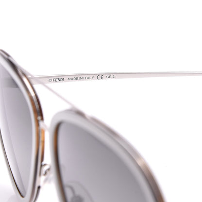 Fendi Metal Aviator Sunglasses FF0155/S White 6 of 8