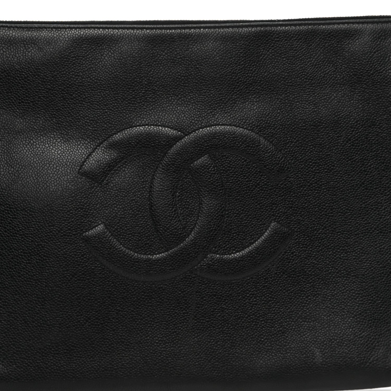 Chanel Caviar Large Timeless CC Cosmetic Pouch Black 7 of 10