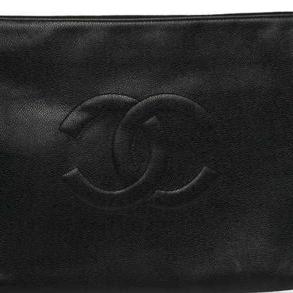 Chanel Caviar Large Timeless CC Cosmetic Pouch Black 7 of 10