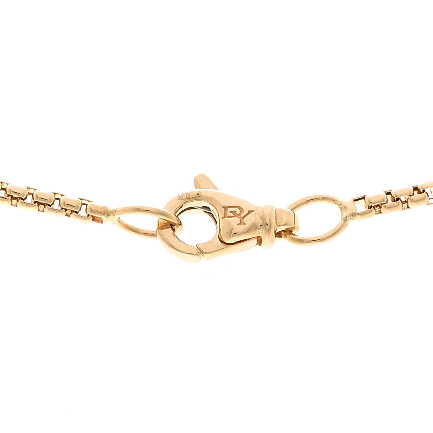David Yurman 18K Yellow Gold 1.7mm Box Chain Necklace 18" 4 of 5