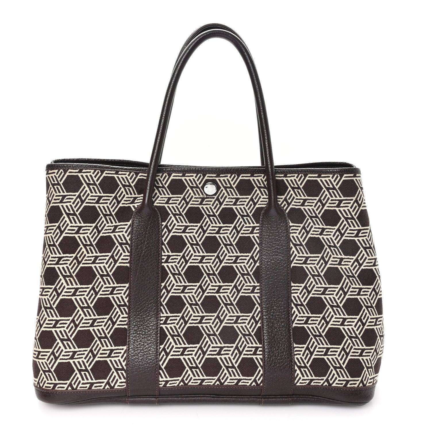 Hermes Toile SO H Vache Country Garden Party 36 MM Chocolate 1 of 9