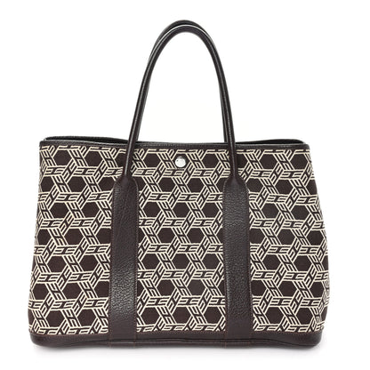 Hermes Toile SO H Vache Country Garden Party 36 MM Chocolate 1 of 9