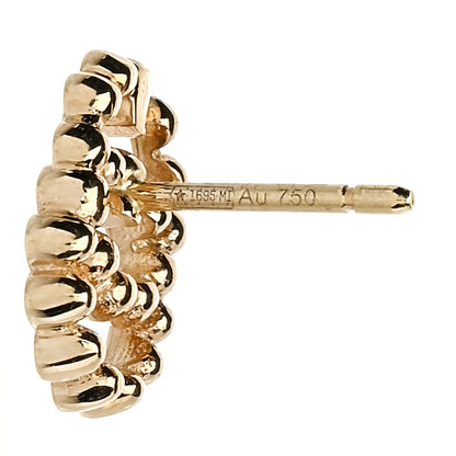 Gucci 18K Yellow Gold Running G Scalloped Stud Earrings 4 of 4