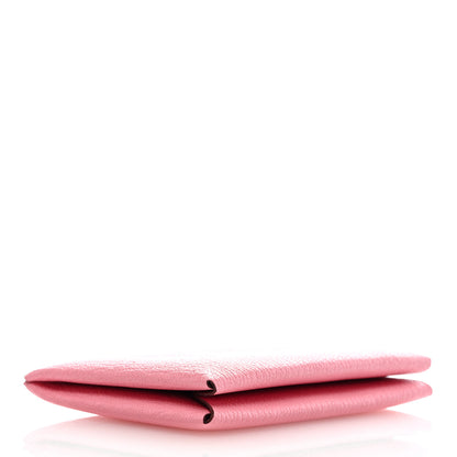 Hermes Chevre Chandra Verso Calvi Card Case Rose Confetti Brique 4 of 6