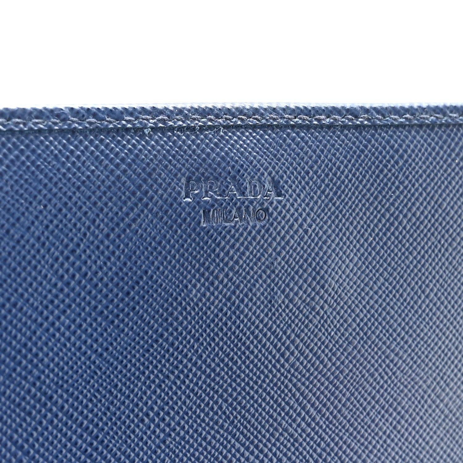 Prada Saffiano Metal Oro Chain Wallet Bleuette 6 of 10