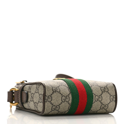 Gucci GG Supreme Monogram Web Mini Ophidia Messenger Brown 4 of 11