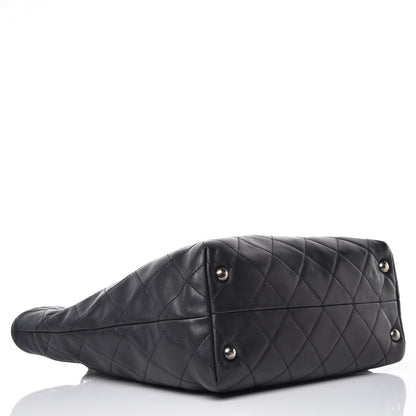 Chanel Calfskin Quilted Large Shopping In Chains Tote Black 4 of 12