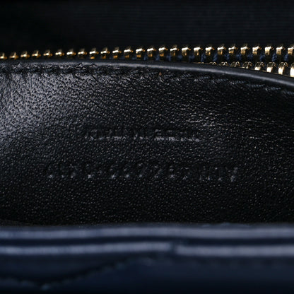 Saint Laurent Calfskin Y Quilted Monogram Small Loulou Chain Satchel Denim Brut 8 of 13