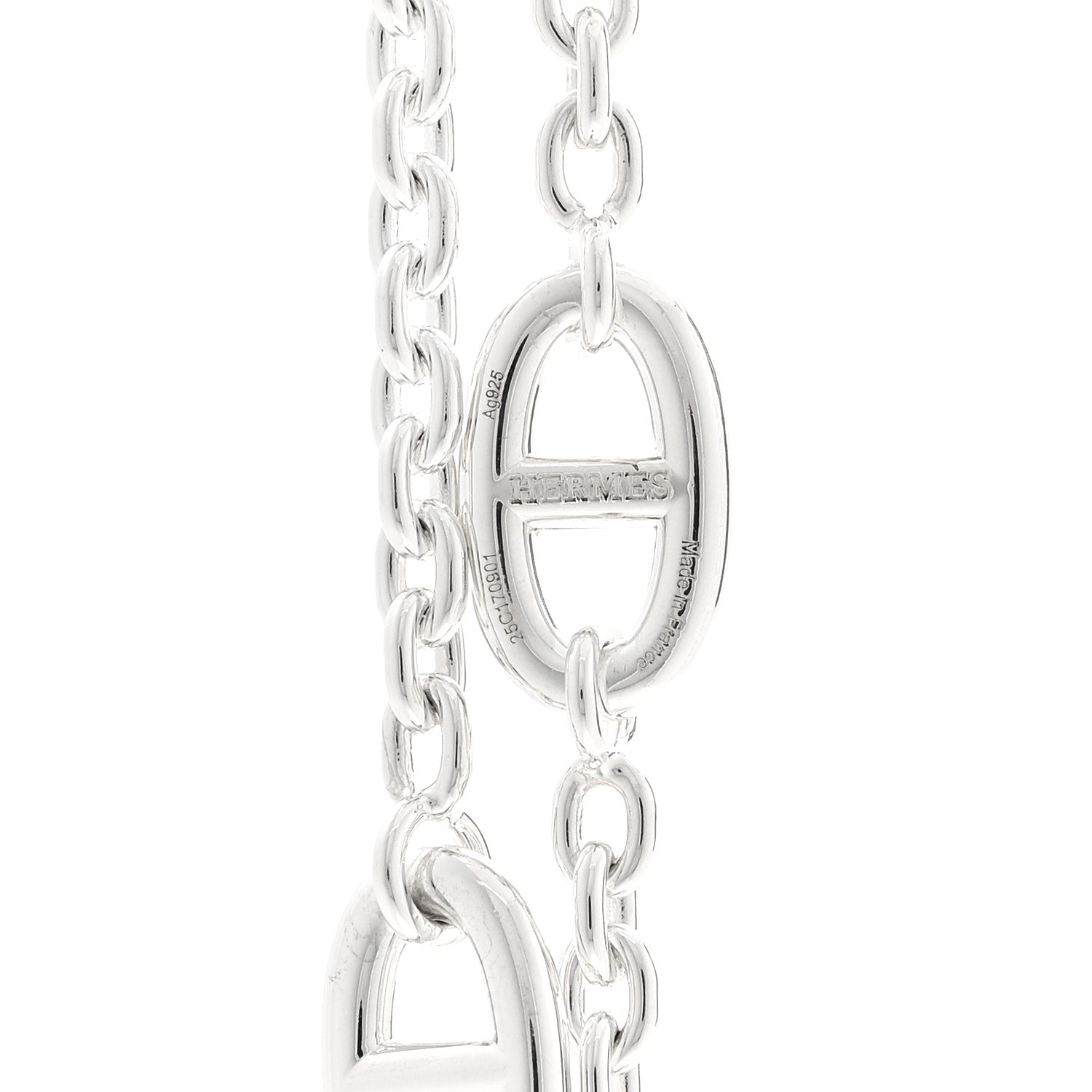 Hermes Sterling Silver Farandole Necklace 120 5 of 6