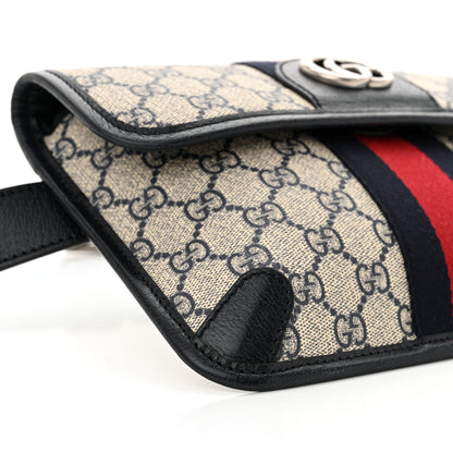 Gucci GG Supreme Monogram Web Small Ophidia Belt Bag 90 36 Beige Navy 9 of 11