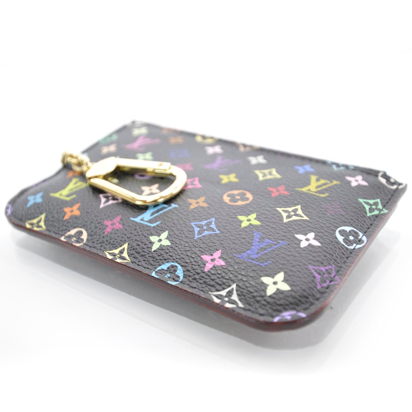 Monogram Multicolor Key Pouch Black Violet